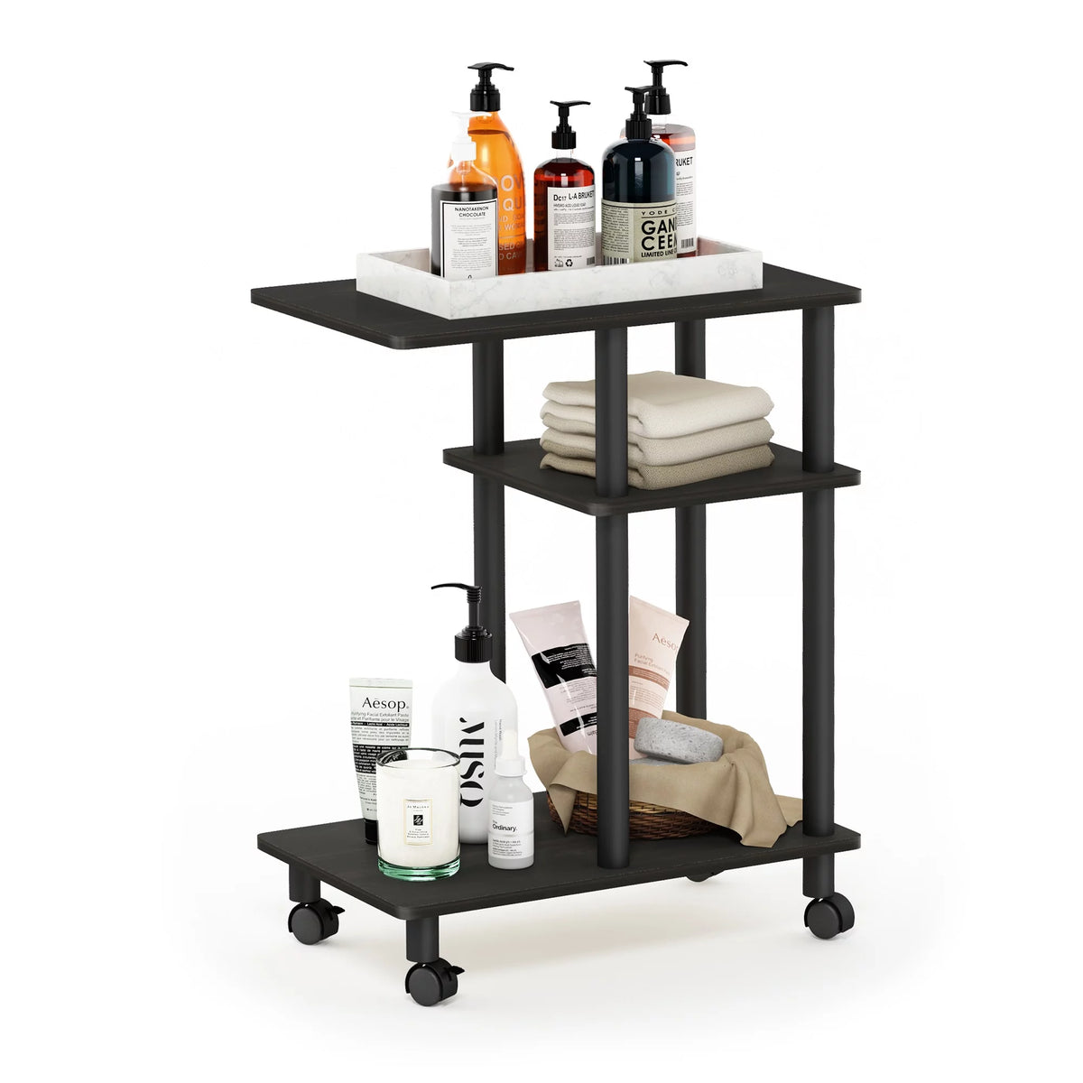 Sofa Side Table with Casters N480