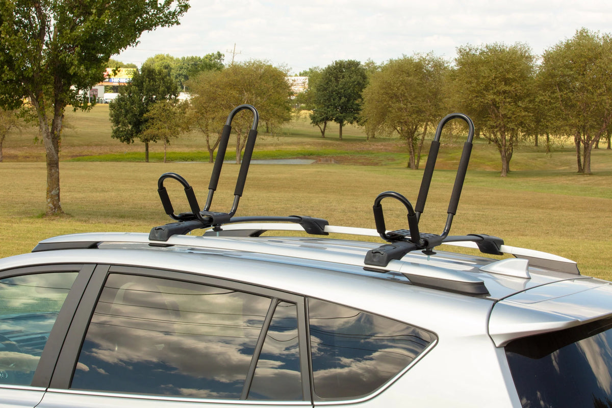 Black Roof-Mounted Kayak Carrier with Straps & Hardware B404