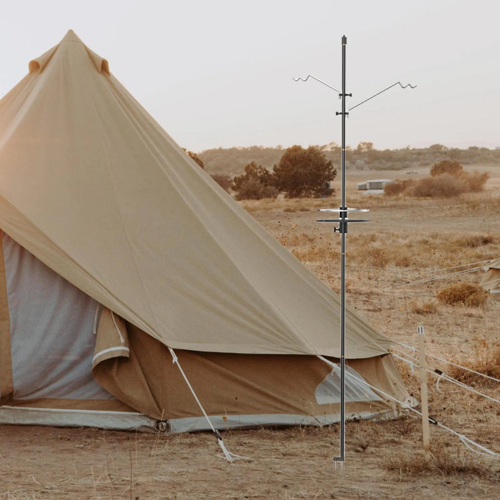 Collapsible Camping Lantern Stand 138x16cm with Stake C665
