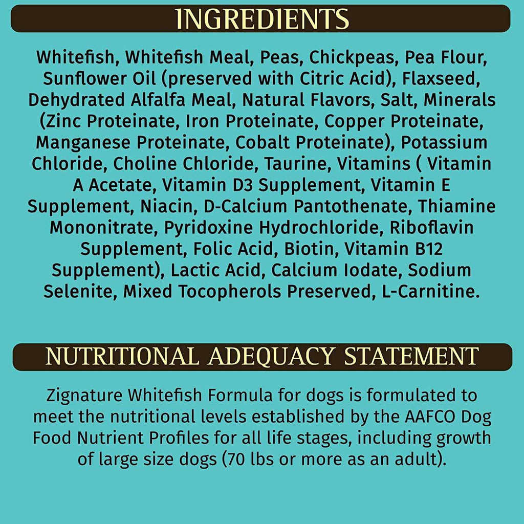 Whitefish Formula Dry Dog Food Q2008