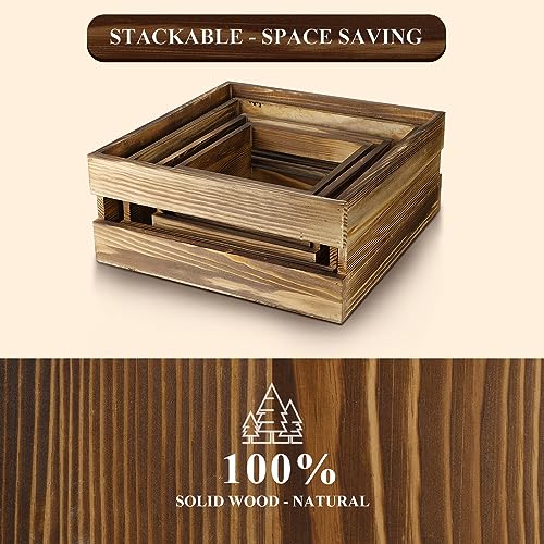 4 Pieces Wood Cupcake Display Stand Risers D952325