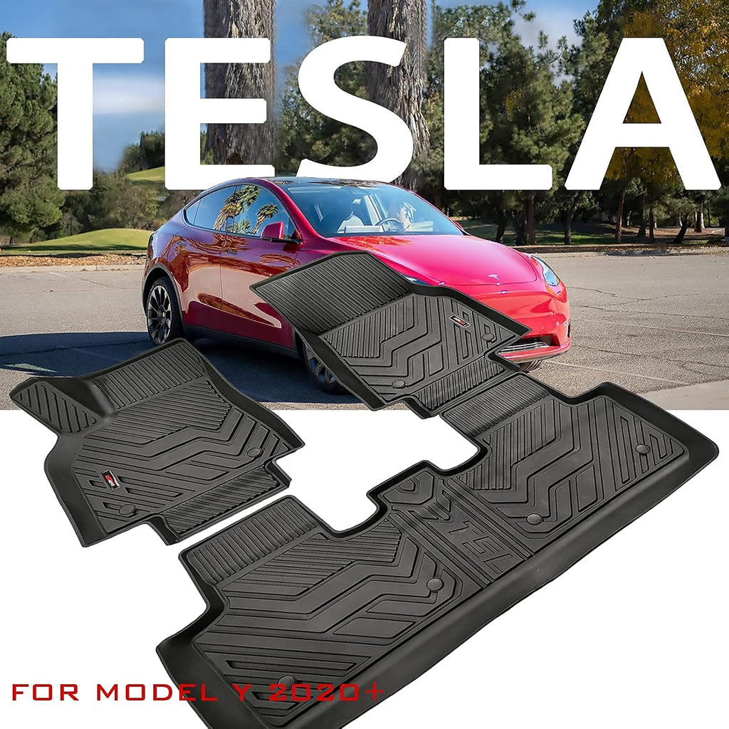 Black TPE All Weather Floor Liners for Tesla Model Y J971500