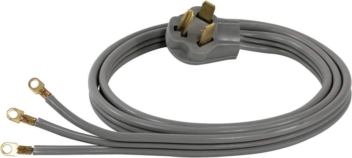 6 Foot 30-Amp Dryer Cord with 3 Eyelet Connectors A7618