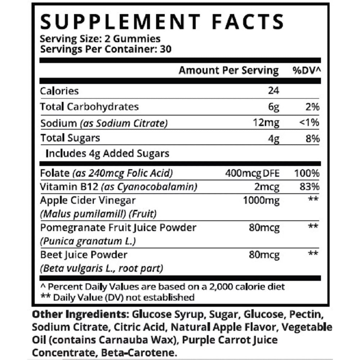 Apple Cider Vinegar Gummies 180 Gummies Z675