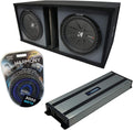 Ported Dual 10 Sub Box Enclosure & Amp M298525