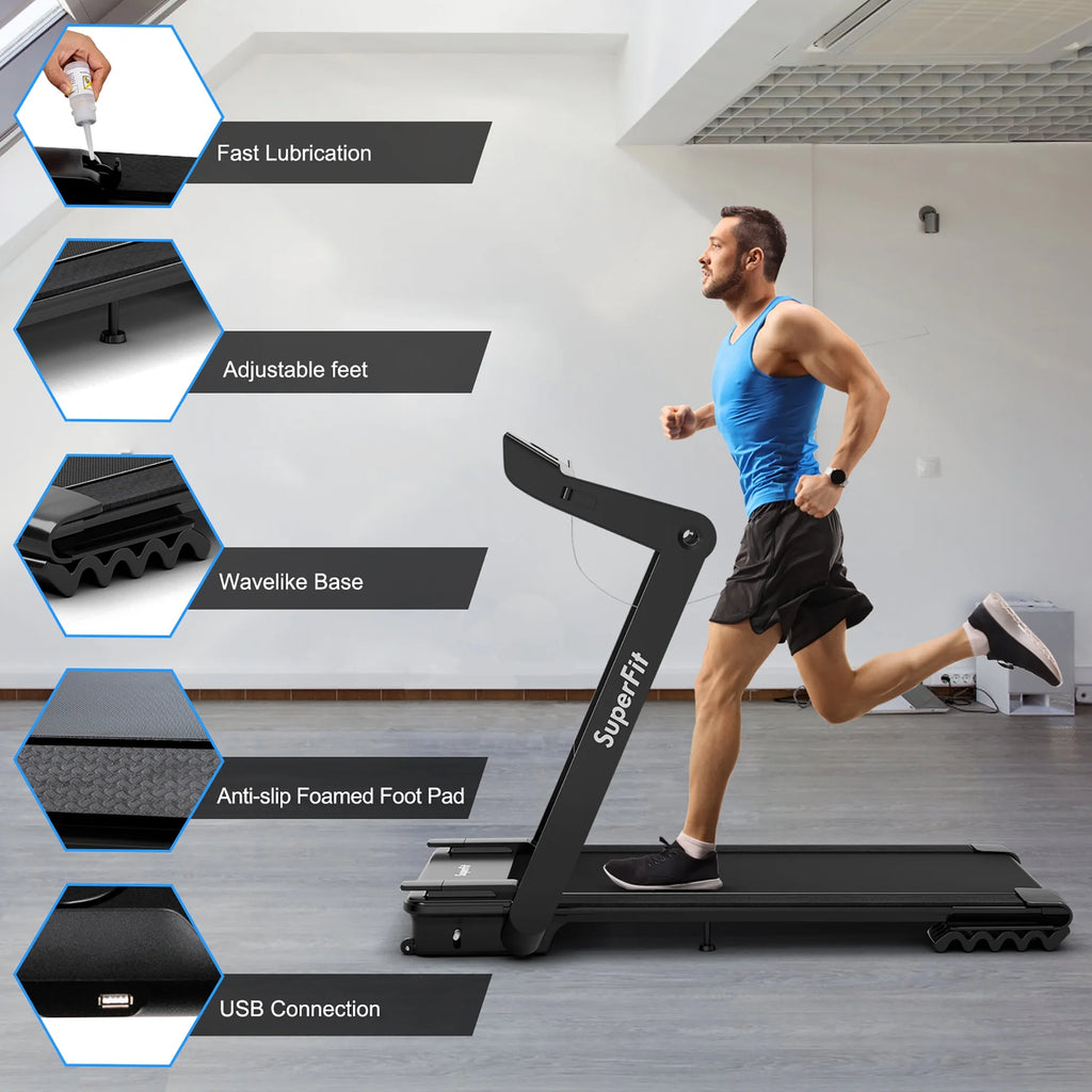 Foldable Electric Treadmill with Bluetooth Black G742152