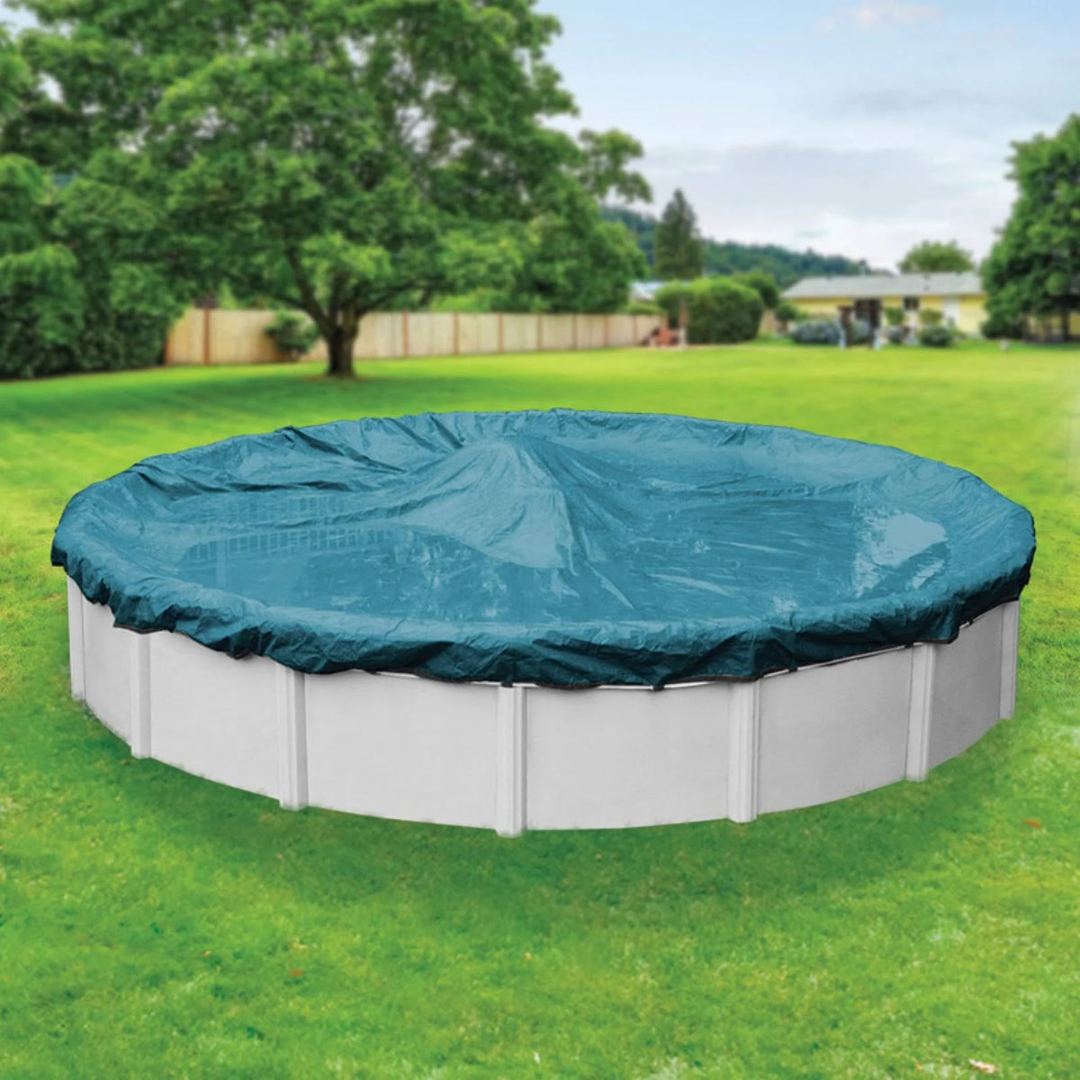 30 ft. Round Teal Blue Winter Pool Cover Z76055