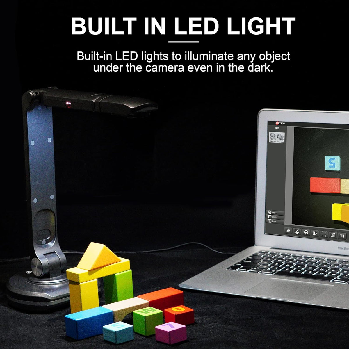 8MP HD USB Document Camera with Light D755