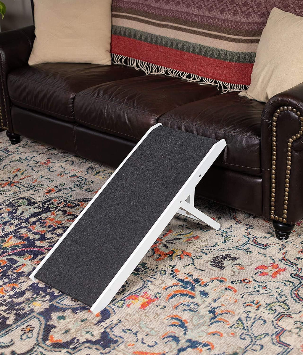 White Wooden Folding Dog Ramp for Small Dogs or Cats, Pack of 2 Q813