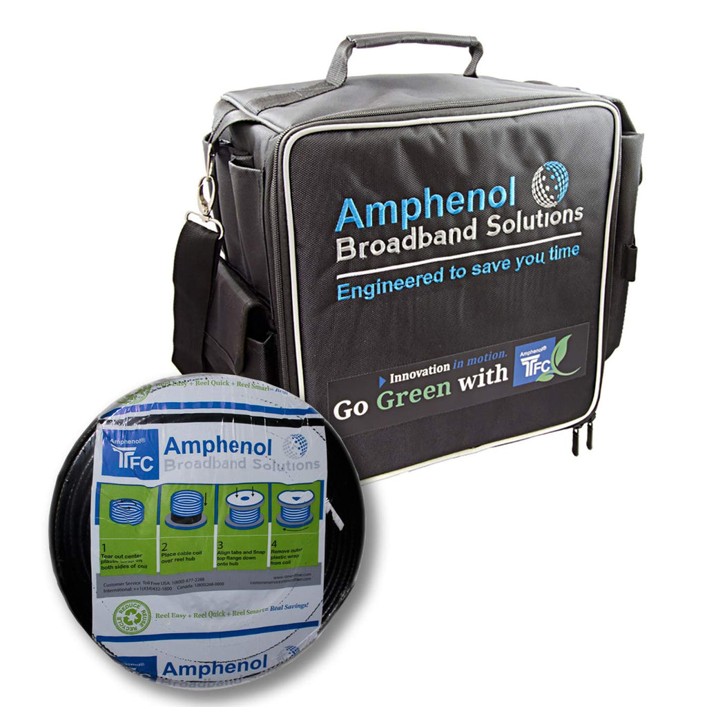 Kit of Service Bag, Reel, and 500' White and Black Cables R80799