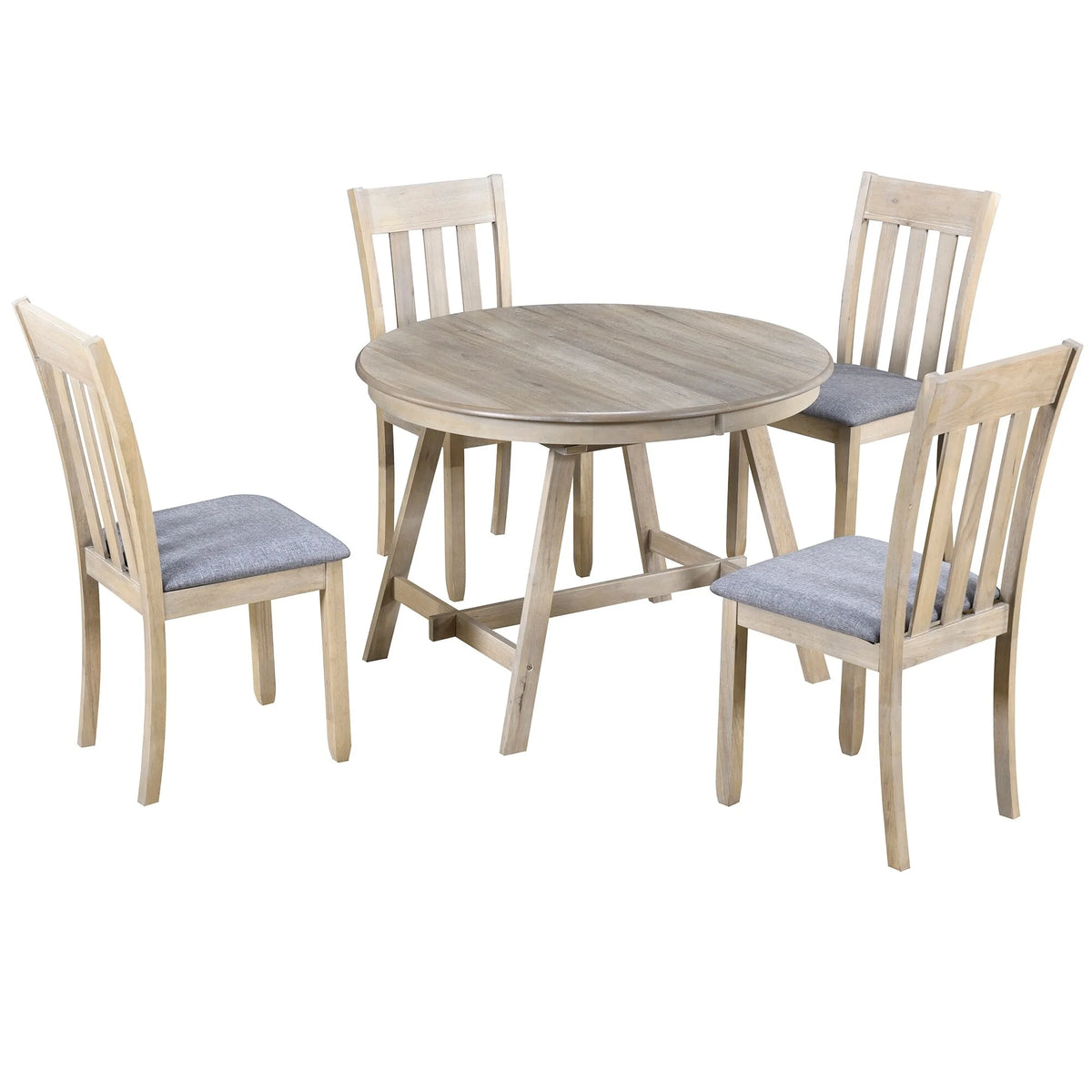 5-Piece Wooden Dining Table Set with 4 Chairs P29519