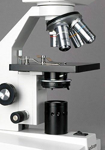 White Binocular Biological Microscope 40X-2500X with Slide Preparation Kit W400757