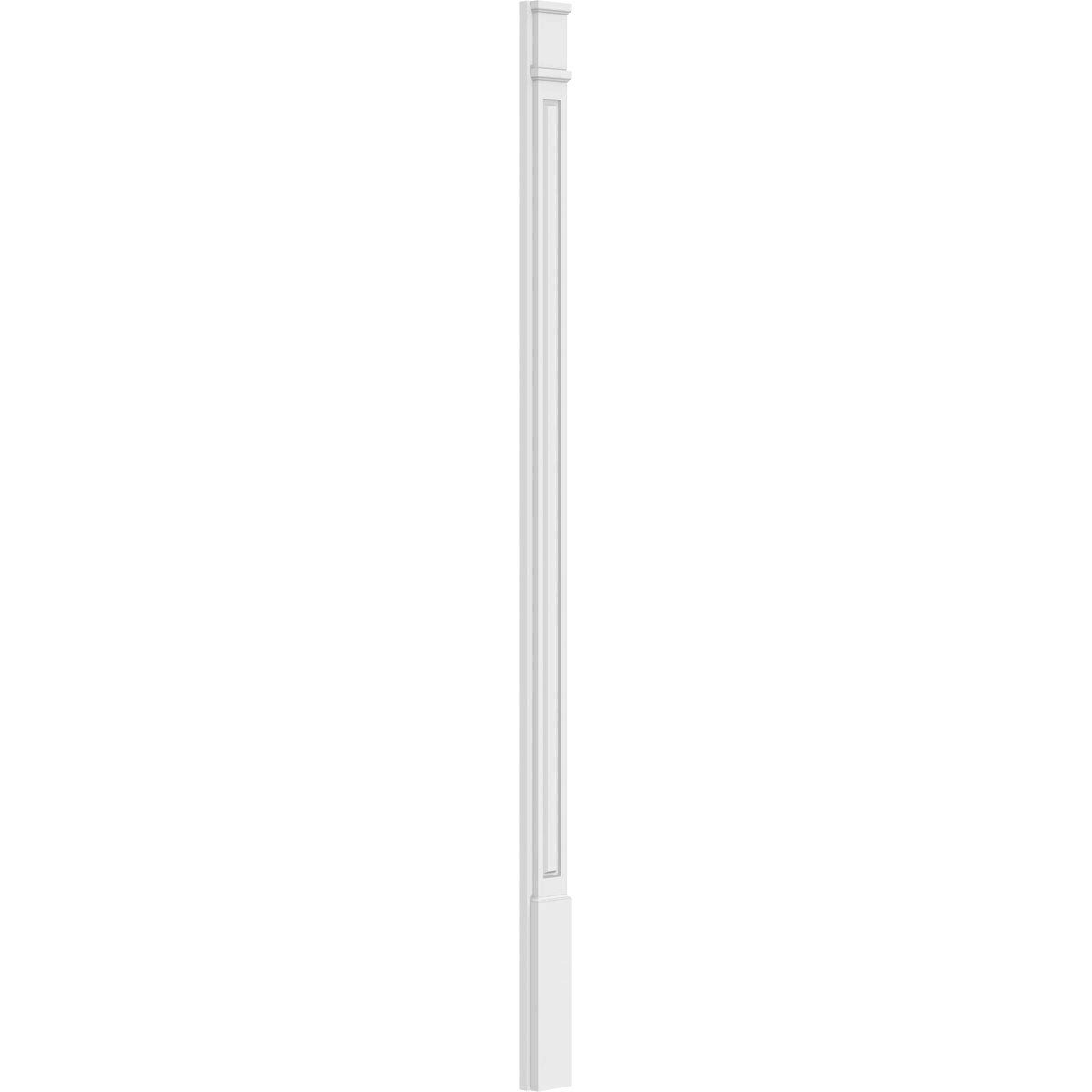 8x22W x 120x22H x 2x22P Raised Panel PVC Pilaster with Decorative Capital & Base (Pair) U72278