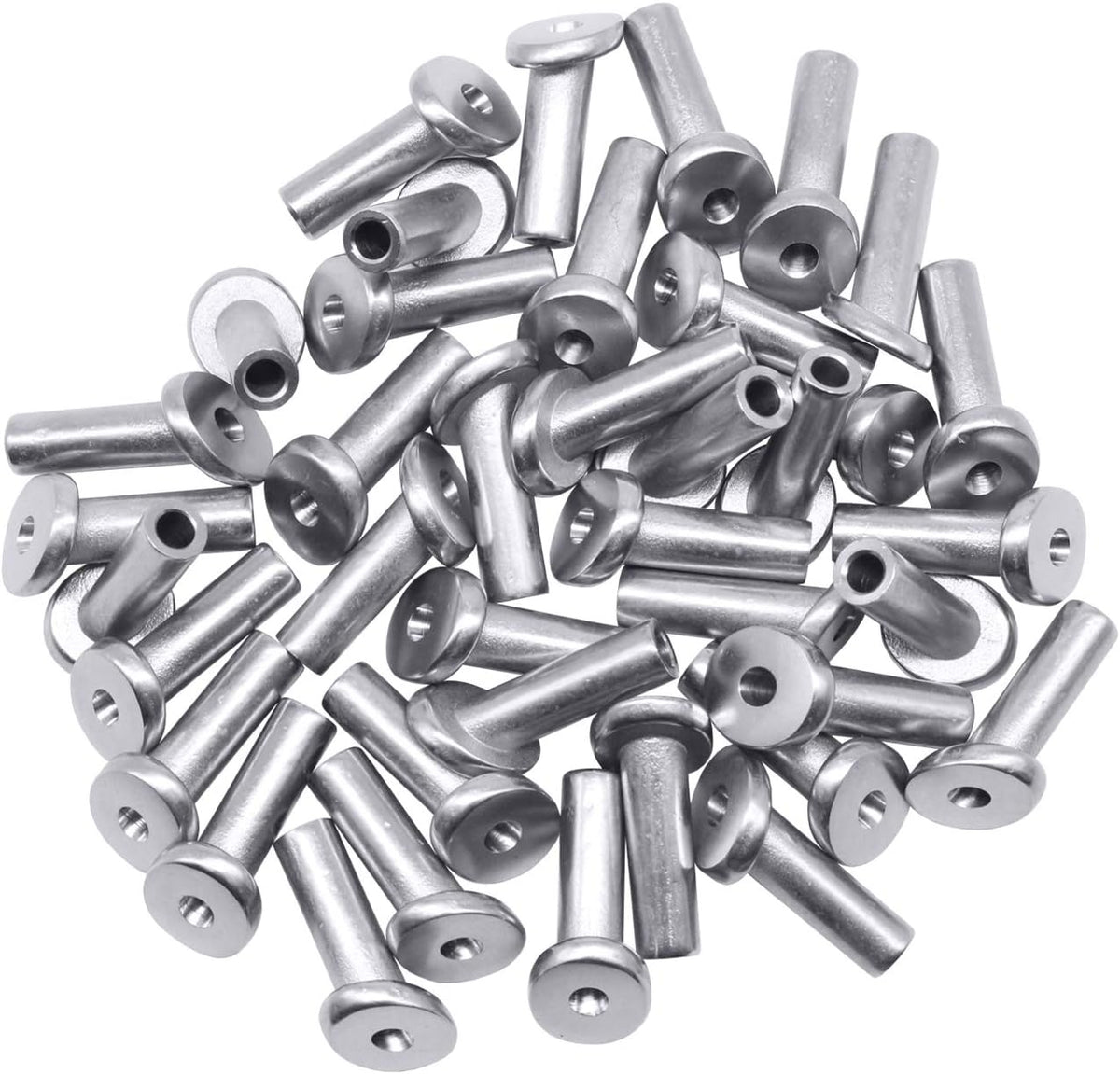 40 PCS 30 Degree Angle Cable Railing Corner Protector Sleeve for 5/32, 3/16 Wire Rope, T316 Stainless Steel K3905