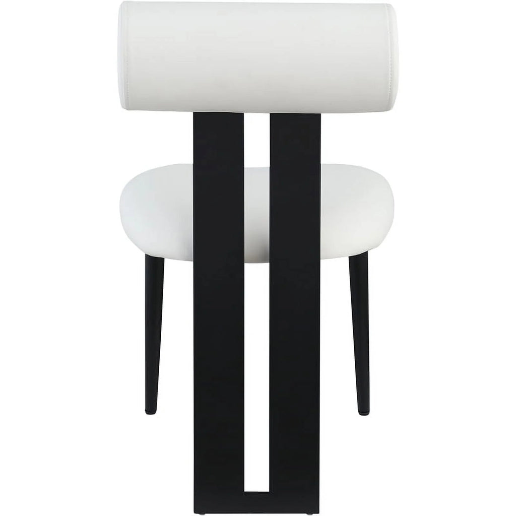 Cream Vegan Leather Dining Chair Set of 2 G2682