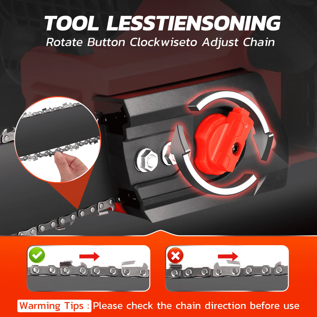 42V Cordless Brushless Chainsaw Kit with 2 Batteries A124853