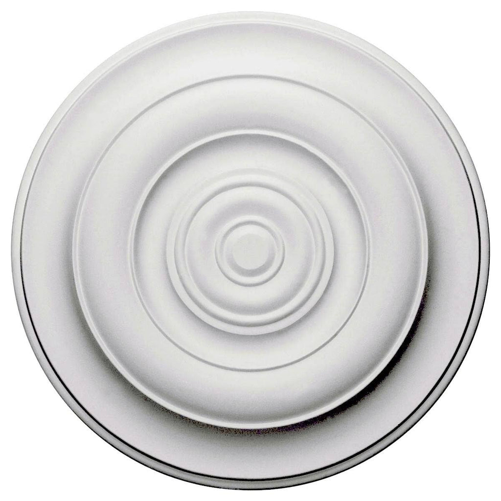 18x22OD x 1 1/2x22P Hand-Painted Jet Black Ceiling Medallion B2619