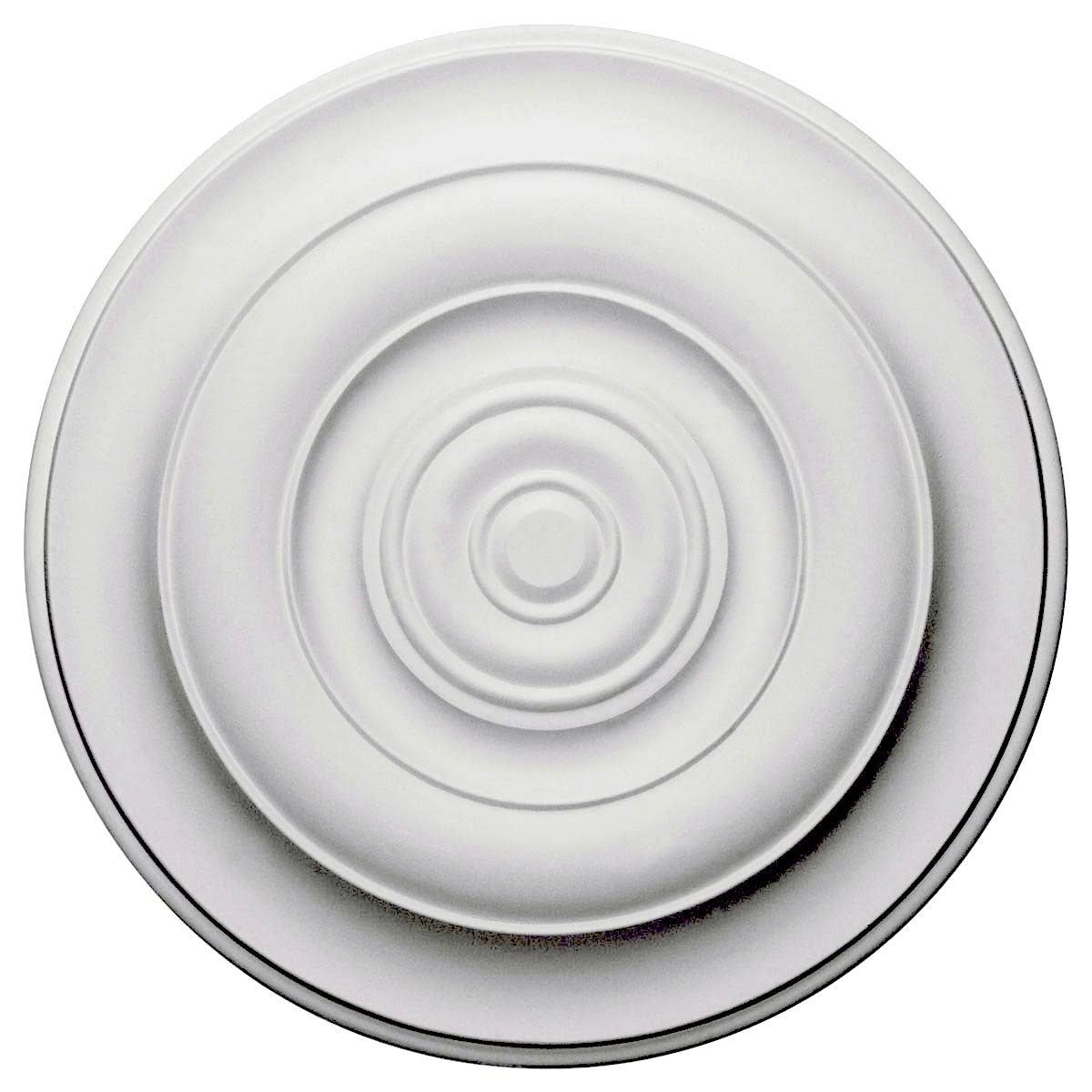18x22OD x 1 1/2x22P Hand-Painted Jet Black Ceiling Medallion B2619