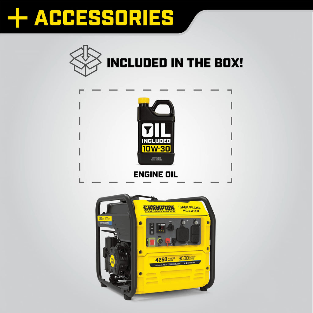 4250-Watt Open Frame Gasoline Inverter Generator R386125
