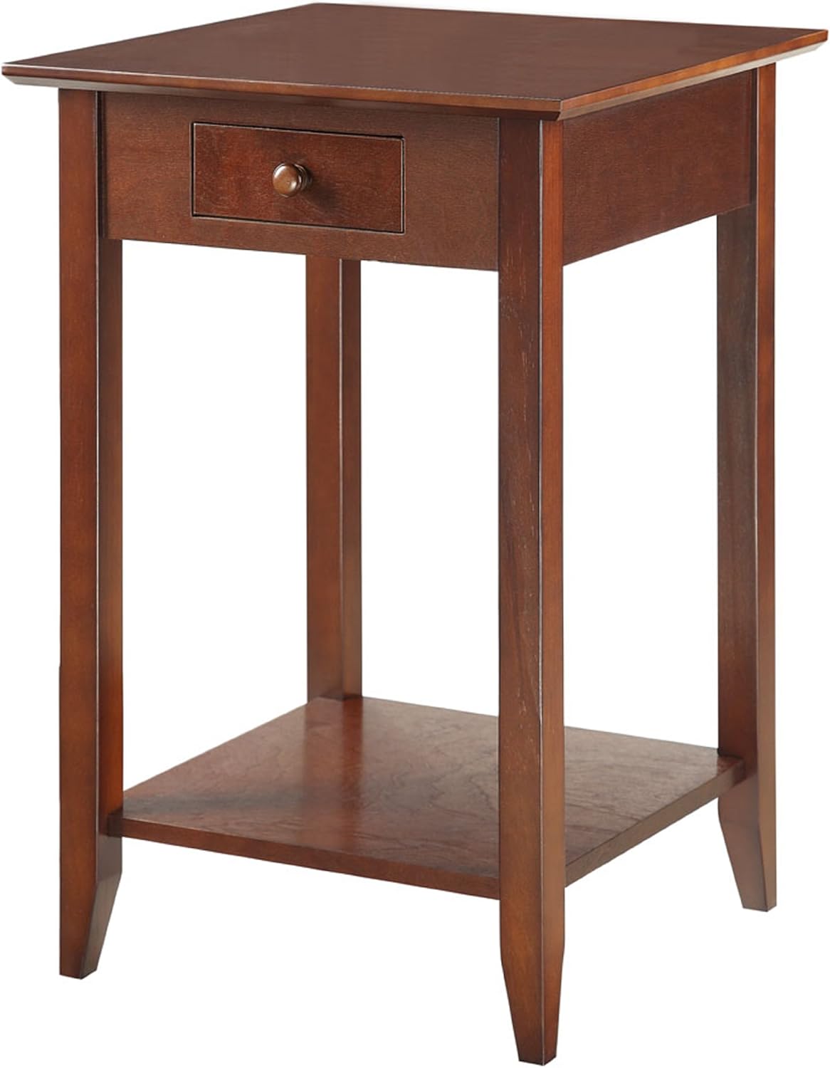 Cherry End Table with Drawer and Shelf E76314