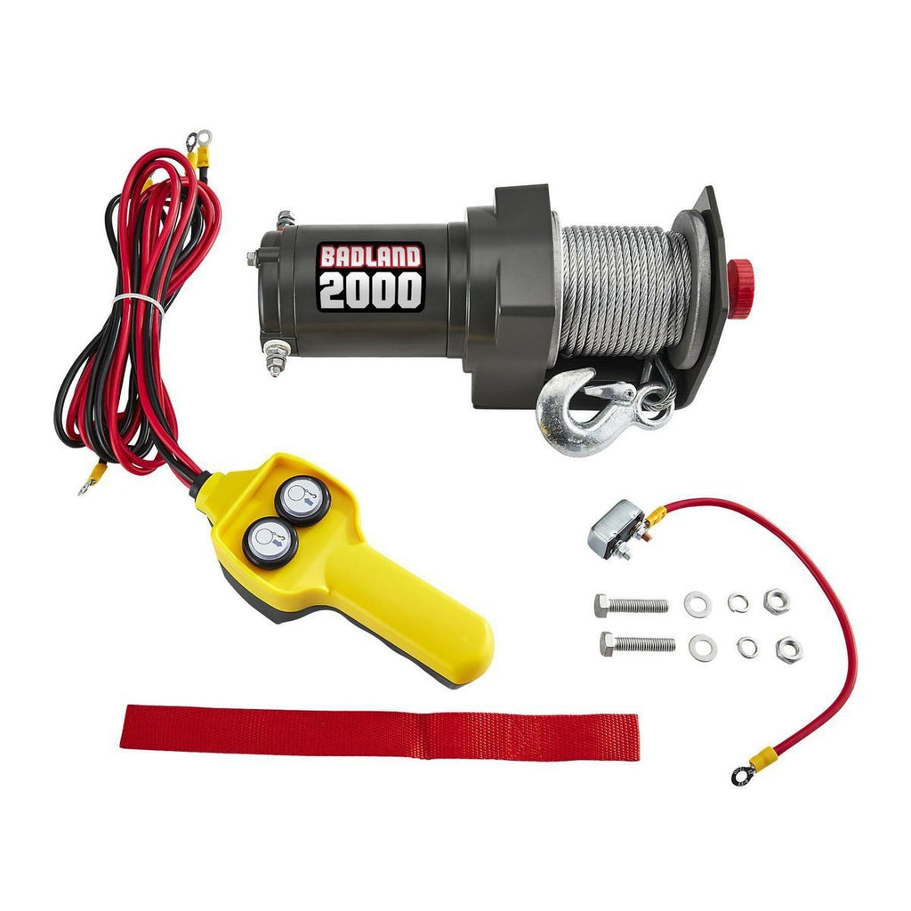 2000 lb Utility Trailer Winch with Steel Rope N371