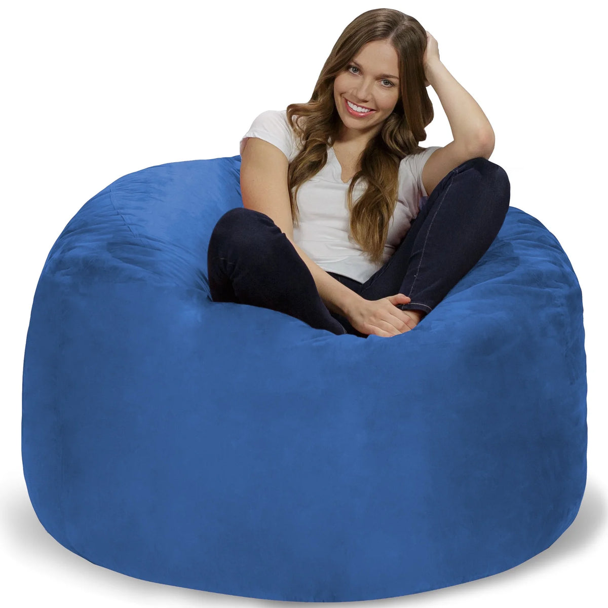 Royal Blue 4 ft Memory Foam Bean Bag Chair K978542