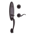 Single Cylinder Handleset with Lever and Round Rose U80869