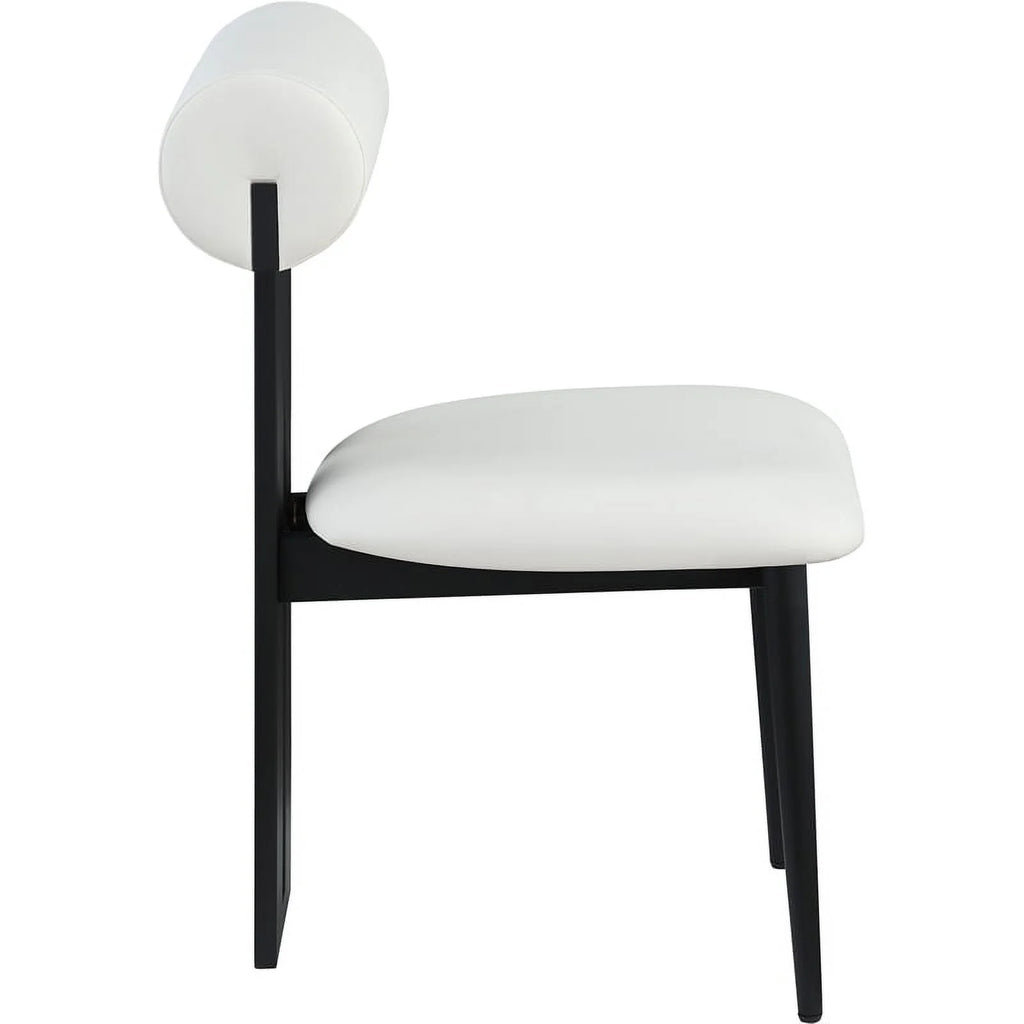 Cream Vegan Leather Dining Chair Set of 2 G2682