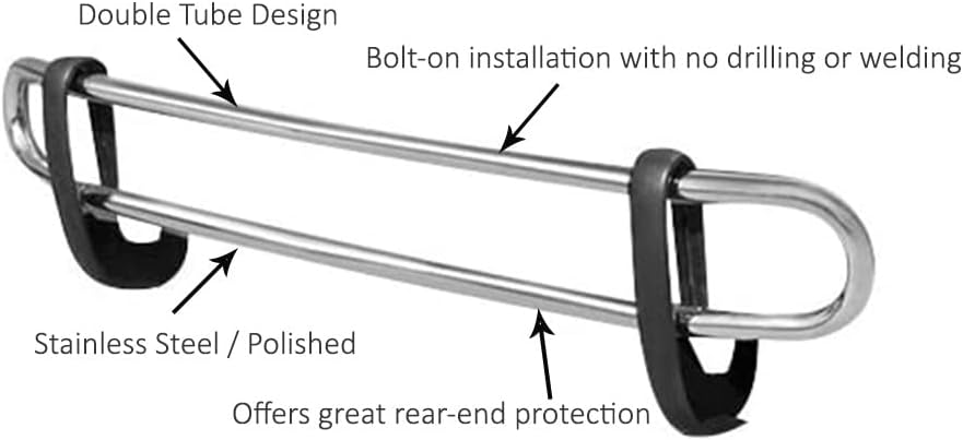 Stainless Steel Rear Bumper Guard Double Tube W272