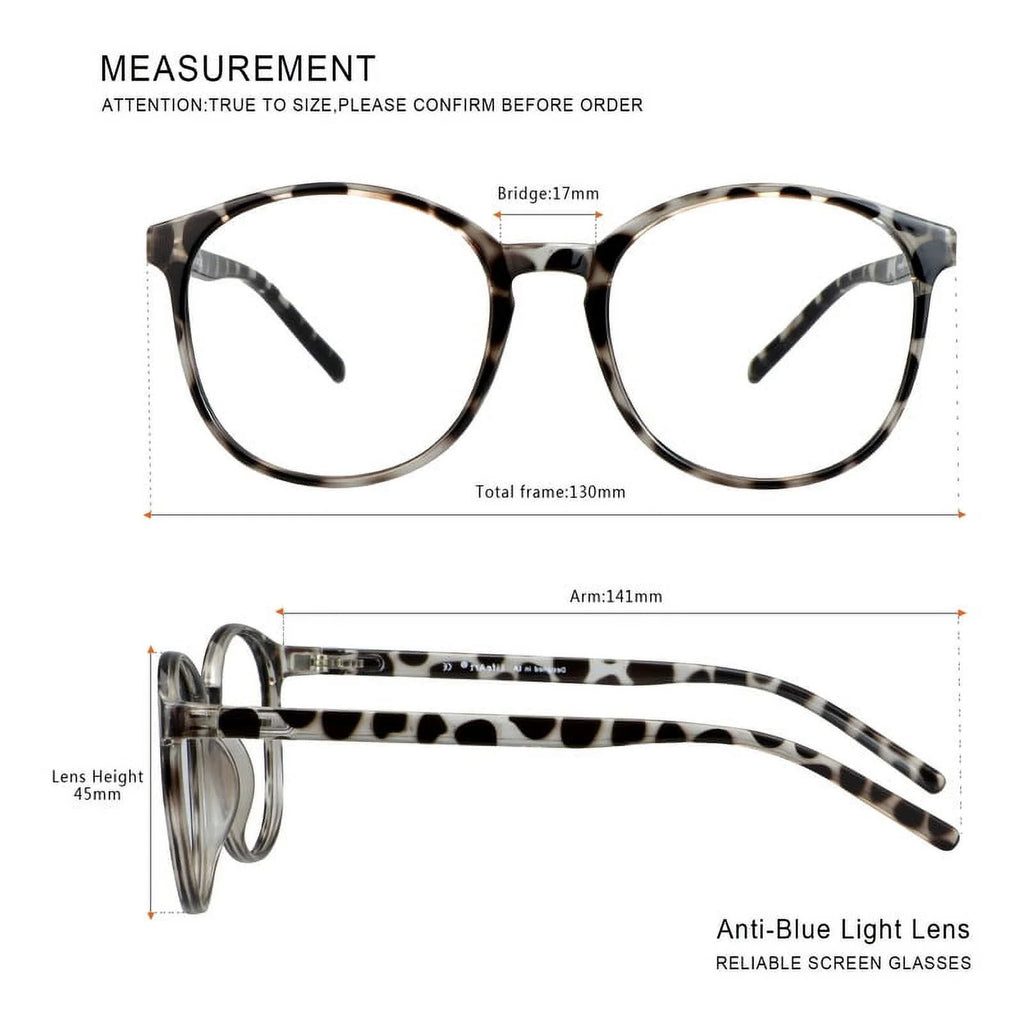 Vintage Round Progressive Multifocal Photochromic Gray Glasses G6195