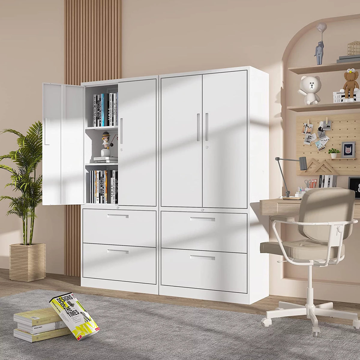 Metal Storage Cabinet with 2 Drawers Q973