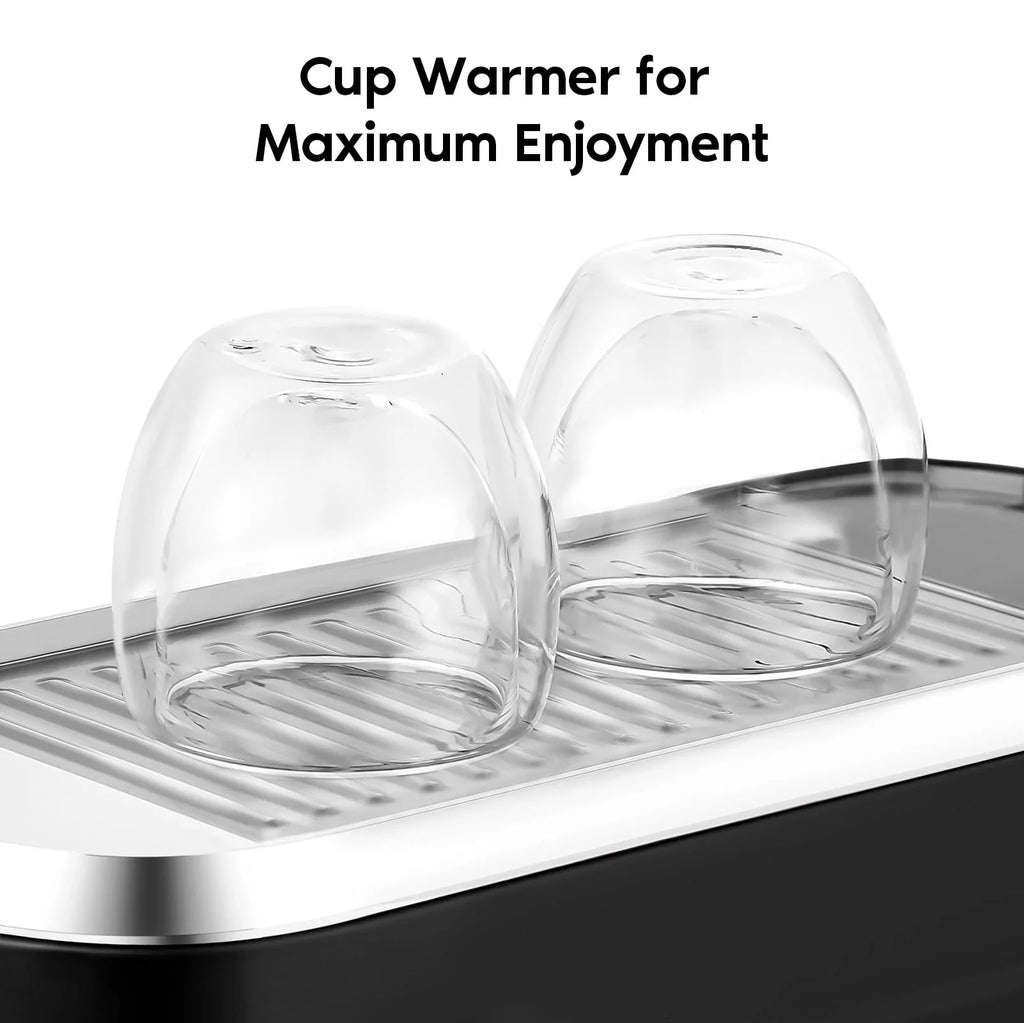 20 Bar Espresso Machine with Milk Frother Steam Wand, Stainless Steel Q7496