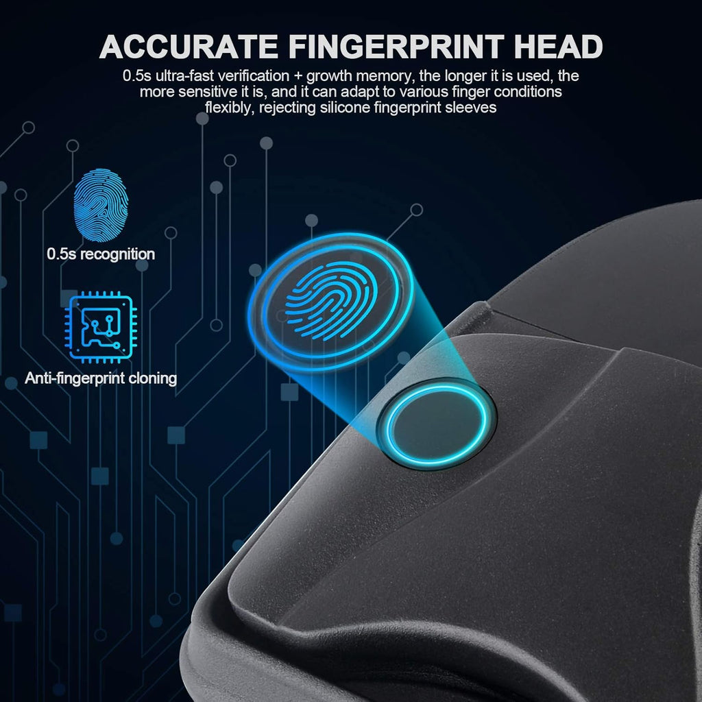 RV Door Lock with Fingerprint Unlock, Aluminum Alloy F937
