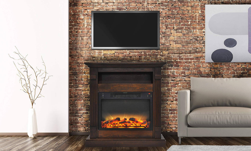 Walnut Mantel Electric Fireplace K900