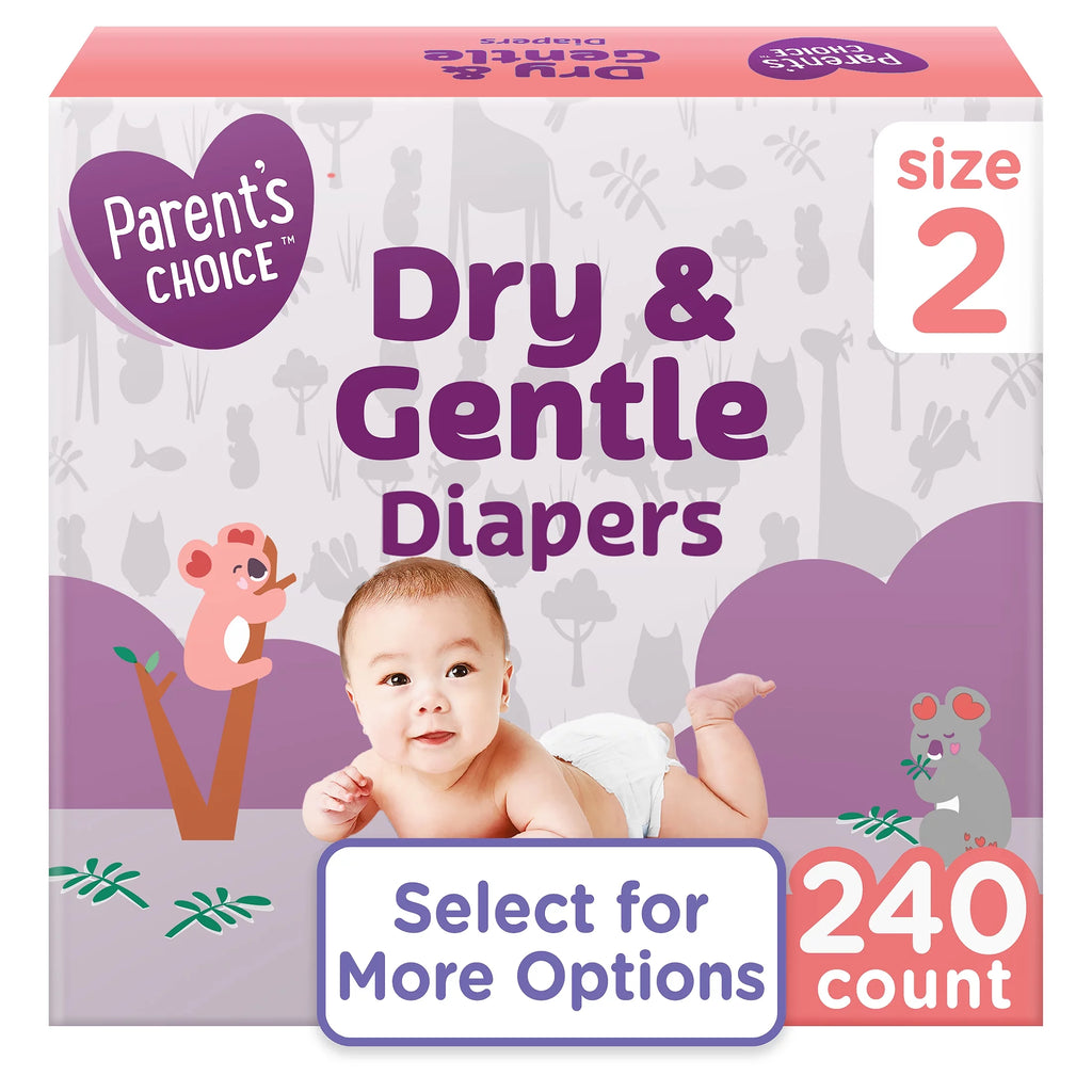 Dry & Gentle Diapers Size 2, 240 Count C540