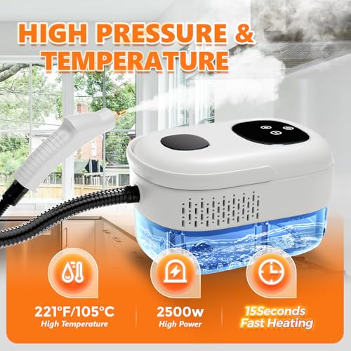 2500W Handheld Steam Cleaner with 1.1L Water Tank F223