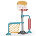 Adjustable Kids Basketball Stand Set Soccer Goal Stand Game Set Indoor Outdoor E330710
