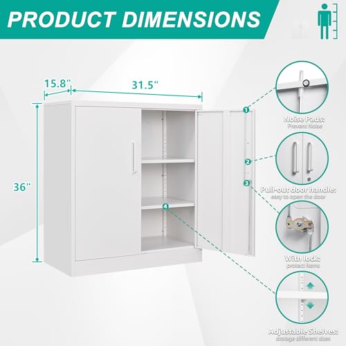 Red Black Metal Storage Cabinet with Lock N4120