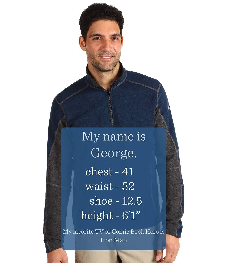 Men's 1/4 Zip Navy / Steel F488201