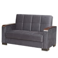 Gray Microfiber Loveseat C6491