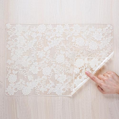 Gold Placemats Set of 6 Rectangle Vinyl Table Mats U3946