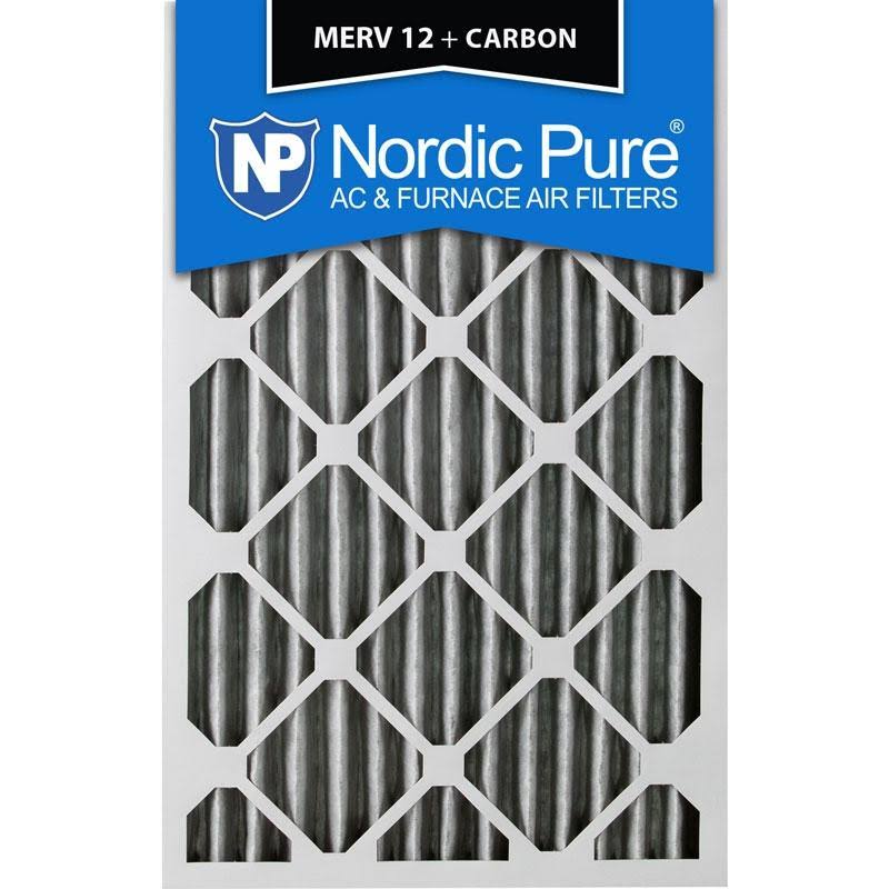 20x25x2 MERV 12 Pleated Carbon Air Filters 12 Pack X580
