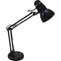 Matte Black Swing Arm Desk Lamp, Weighted Base, 22x22 Reach T307