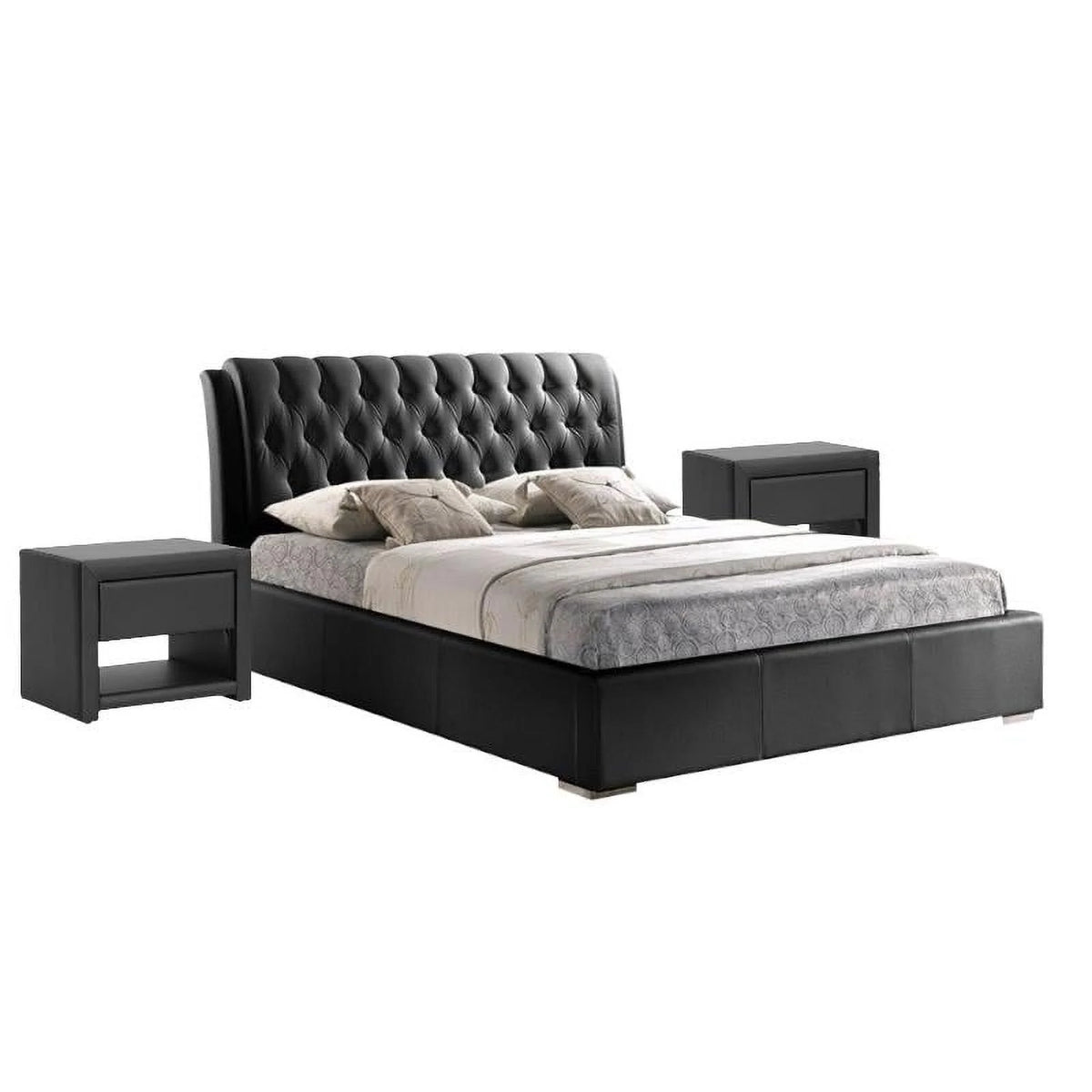 Black 3 Piece Queen Platform Bedroom Set B22131