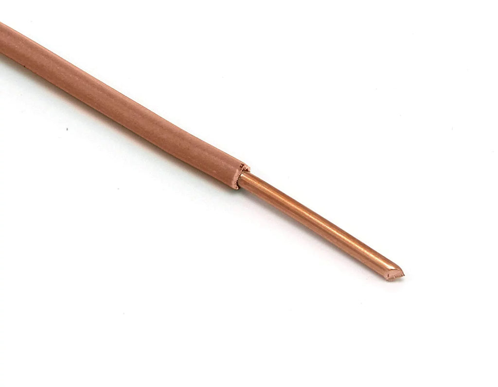 75 Feet 12 AWG Insulated Solid Copper THHN THWN Wire Brown J84383