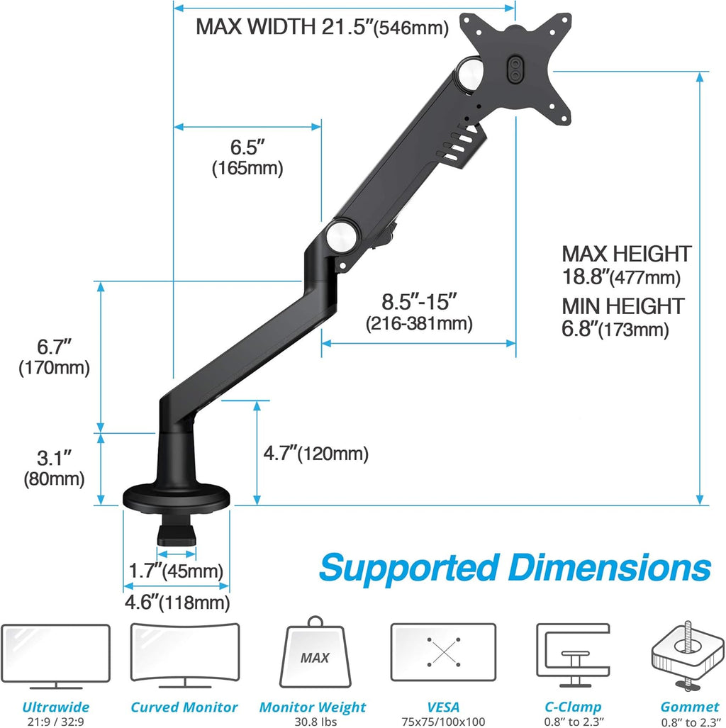 Single Monitor Arm Desk Mount R672636