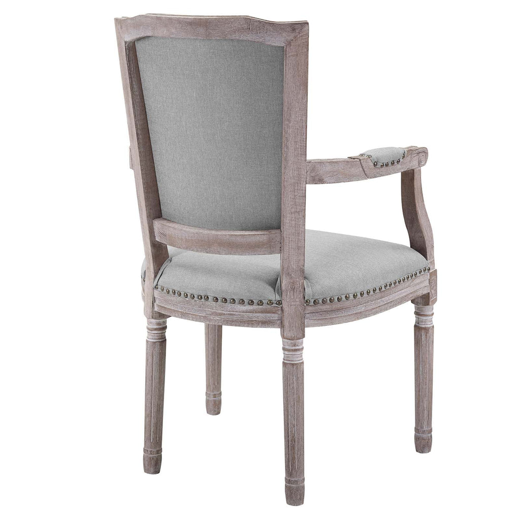 Light Grey Fabric Wood Armchair S77294