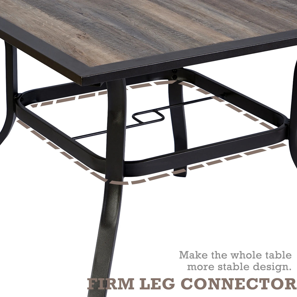 Outdoor Patio Dining Table 37" x 37" Brown P56348
