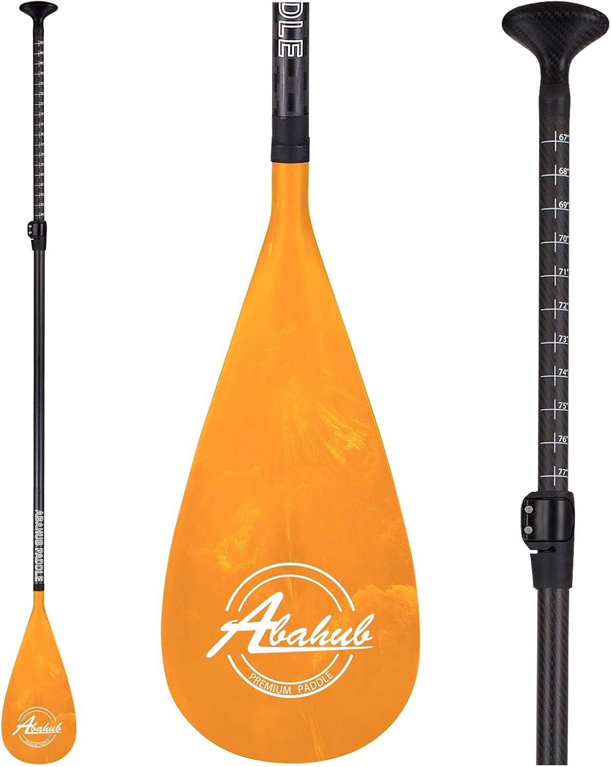 Carbon SUP Paddles, 3-Piece Adjustable Carbon Fiber Shaft 68 - 84, with Carrying Bag R71082
