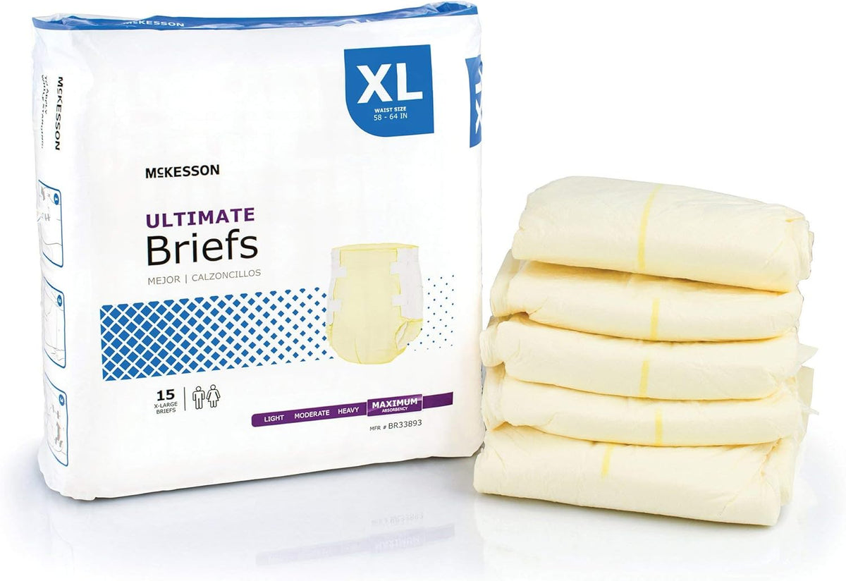XL Maximum Absorbency Incontinence Briefs, 60 Total H394170